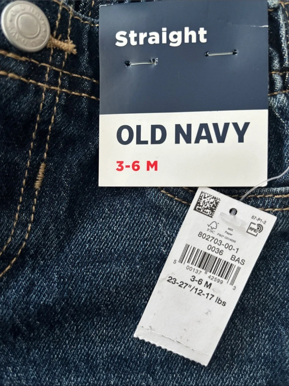 Old Navy Toddler Straight Jeans in Dark Blue Denim